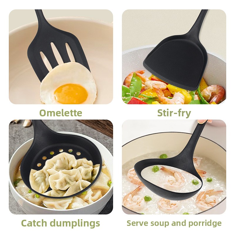 Home Cooking In Chinese - Silikon Çin Wok Spatulası Kepçesi, Yapışmaz