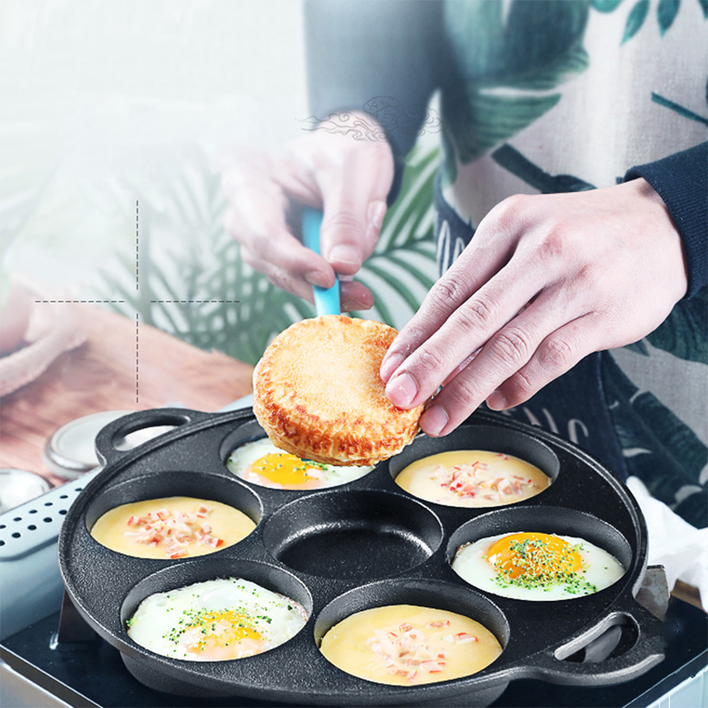 Dosa Pan Iron - 7 delikli kızartma tavası dökme demir
